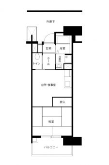 都営住宅｜標準間取り図（1DK）