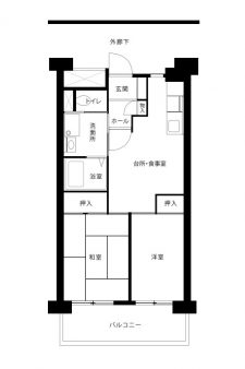 都営住宅｜標準間取り図（2DK）