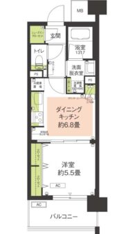 1DK｜カーメスト武蔵小金井の間取り図